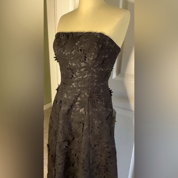 ♠️NWT Kate Spade ♠️ Black Marjory Dress♠️3D Flowers - Picture 6 of 11